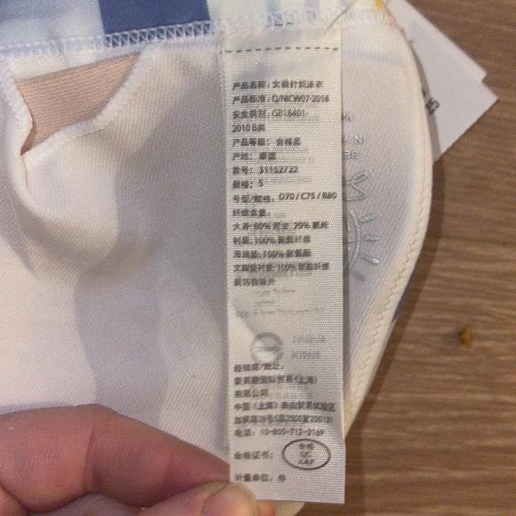 NWT (padded) Hollister Swim Colorful Striped Triangle Bikini (Top Only) - Picture 11 of 13